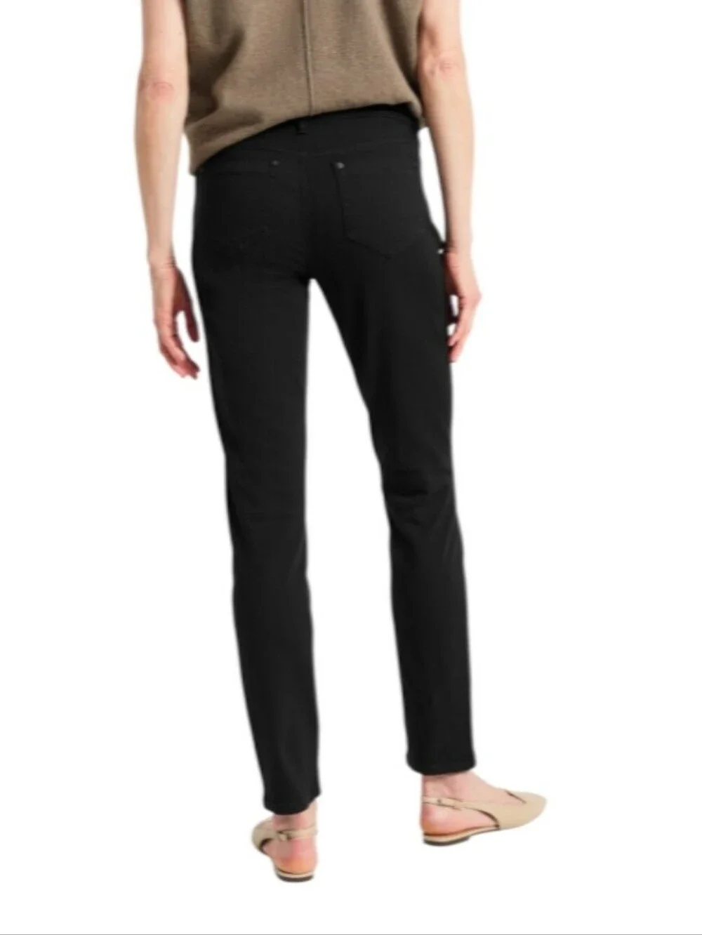 J.jill Slim Ankle Straight Black Denim High-Rise Jeans-NWT